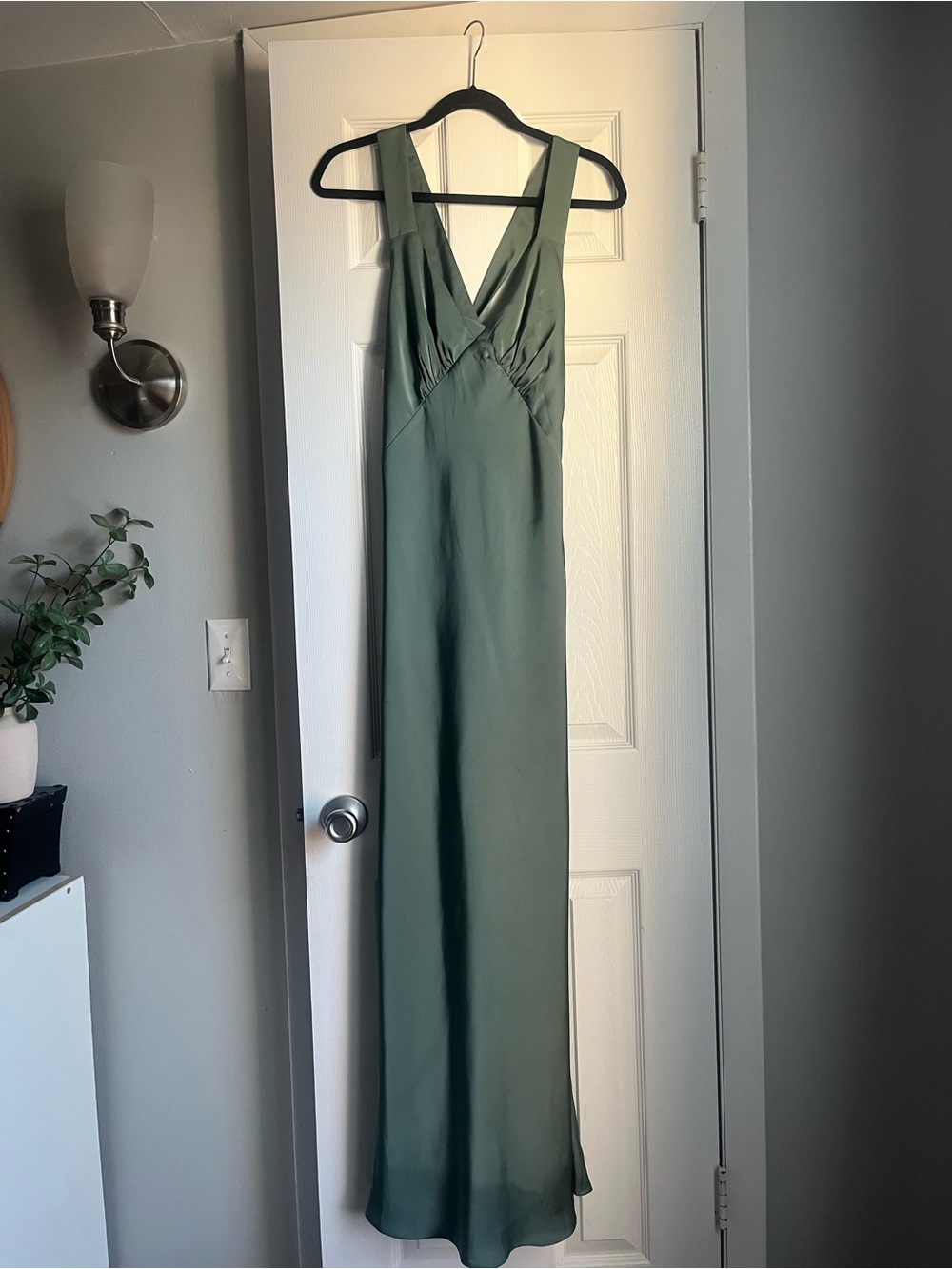 Birdy Grey Eucalyptus Matte Satin Veronica Dress - Picture 4 of 4